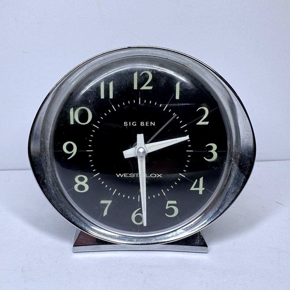 Westclox Big Ben Alarm Clock Black Dial Vintage Parts Repair Not Working
